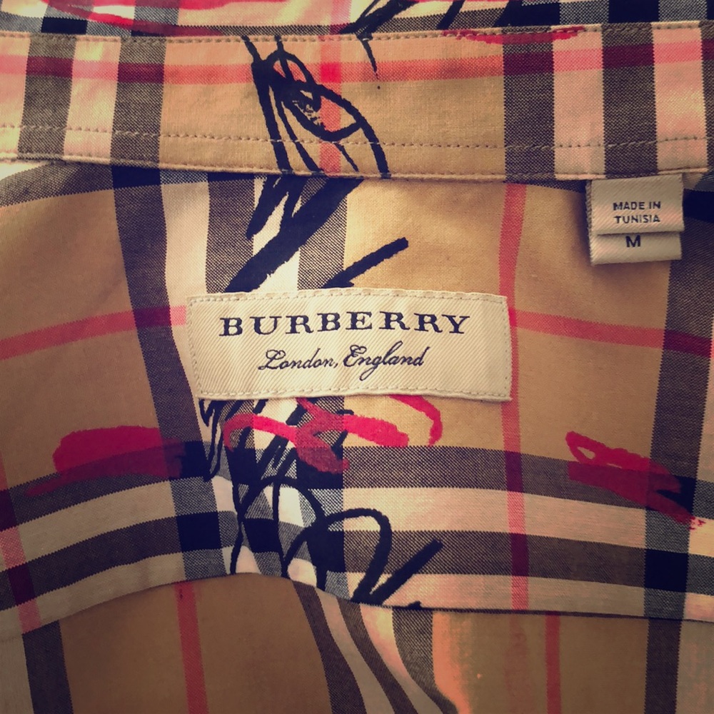 Burberry long sleeve collared shirt